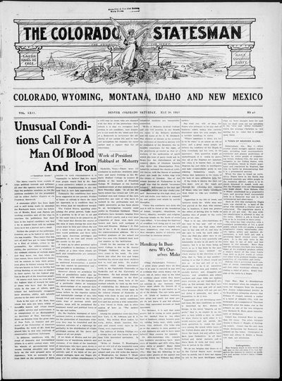 Colorado Statesman, May 20, 1916