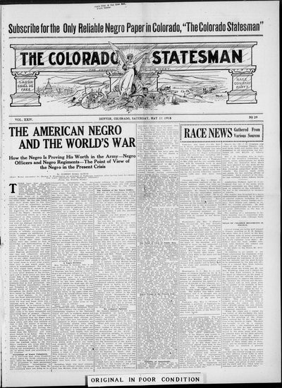 Colorado Statesman, May 11, 1918