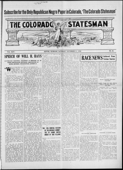 Colorado Statesman, Sep 21, 1918