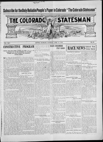 Colorado Statesman, Apr 12, 1919