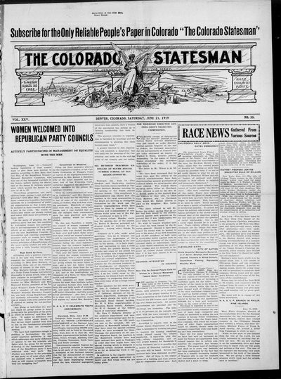 Colorado Statesman, Jun 21, 1919