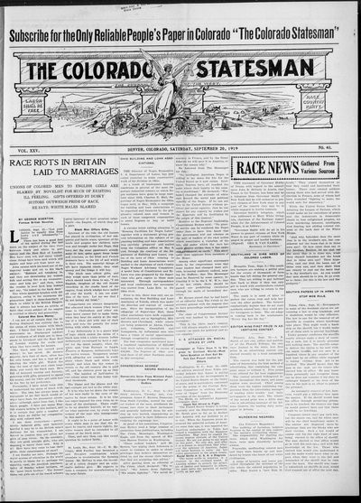 Colorado Statesman, Sep 20, 1919
