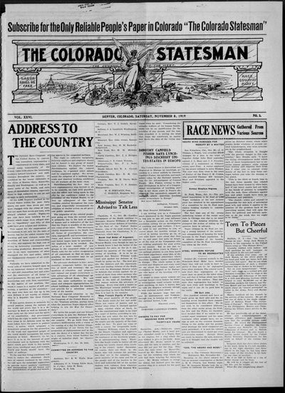 Colorado Statesman, Nov 8, 1919
