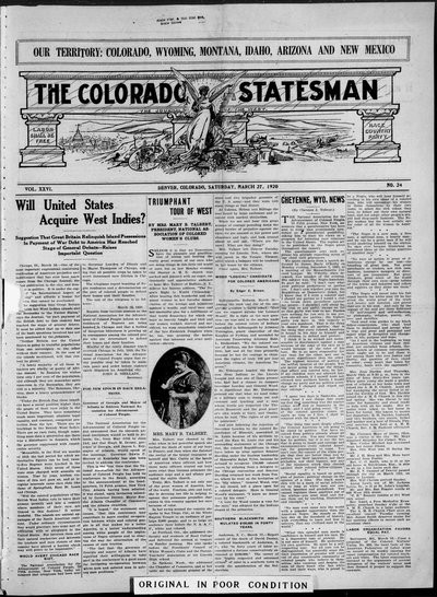Colorado Statesman, Mar 27, 1920