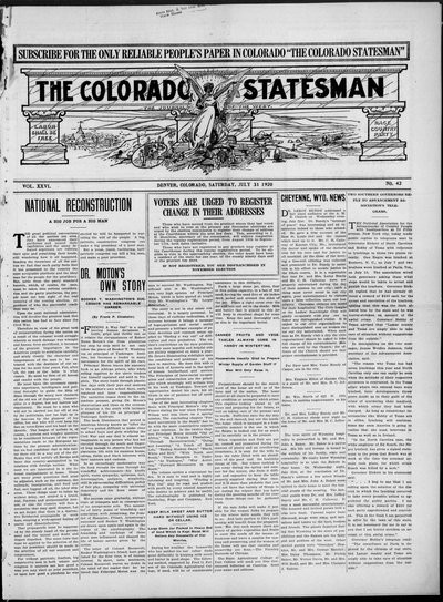 Colorado Statesman, Jul 31, 1920