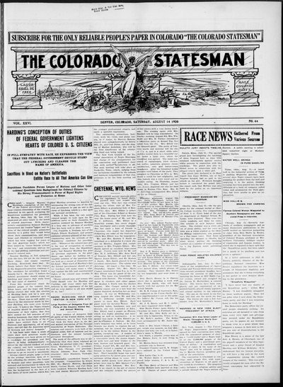 Colorado Statesman, Aug 14, 1920