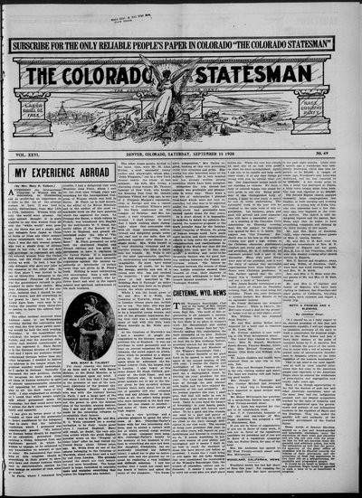 Colorado Statesman, Sep 18, 1920