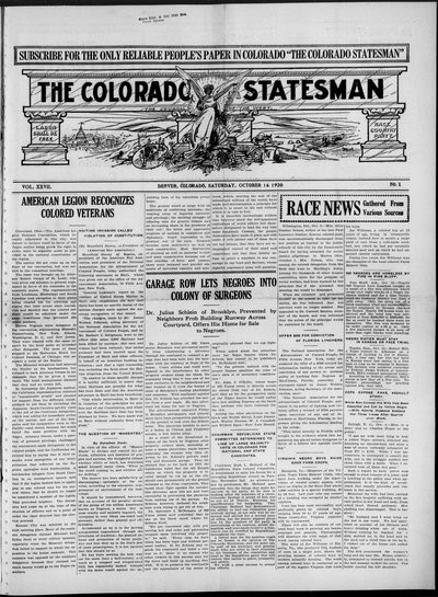 Colorado Statesman, Oct 16, 1920