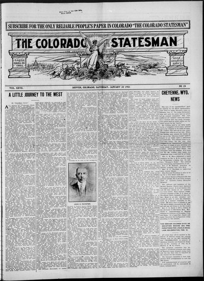 Colorado Statesman, Jan 22, 1921
