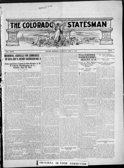 Colorado Statesman, Jun 11, 1921