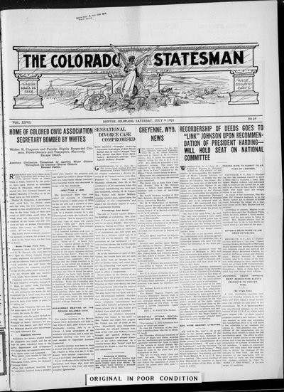 Colorado Statesman, Jul 9, 1921