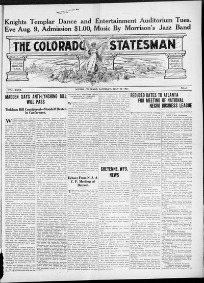 Colorado Statesman, Jul 23, 1921