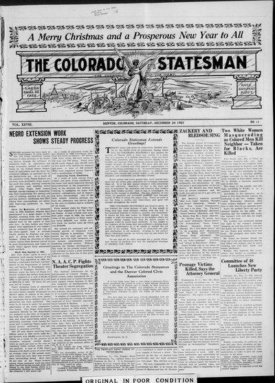 Colorado Statesman, Dec 24, 1921