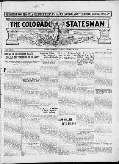 Colorado Statesman, Jan 28, 1922