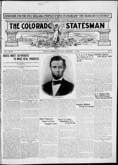 Colorado Statesman, Feb 11, 1922