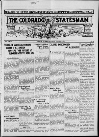 Colorado Statesman, Mar 18, 1922