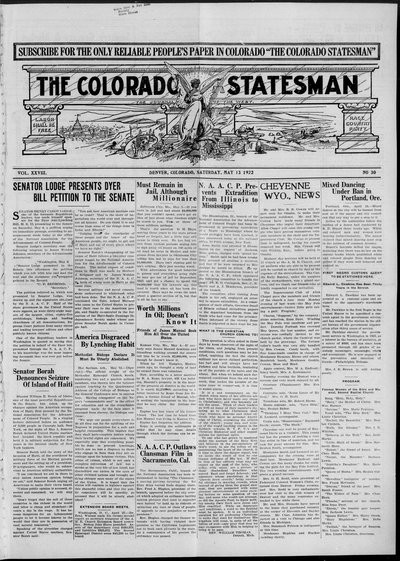Colorado Statesman, May 13, 1922