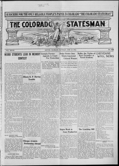 Colorado Statesman, Jun 10, 1922