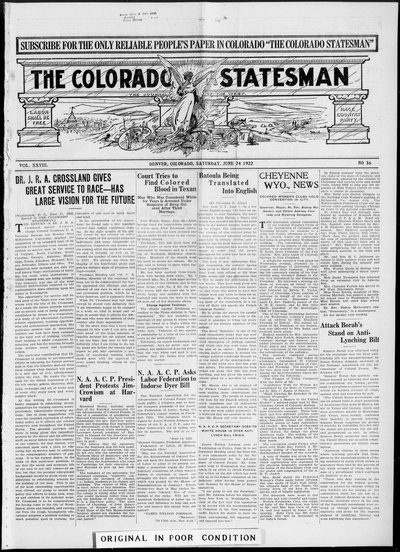 Colorado Statesman, Jun 24, 1922