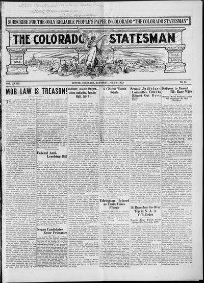 Colorado Statesman, Jul 8, 1922