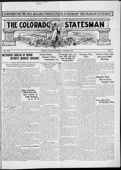 Colorado Statesman, Dec 9, 1922