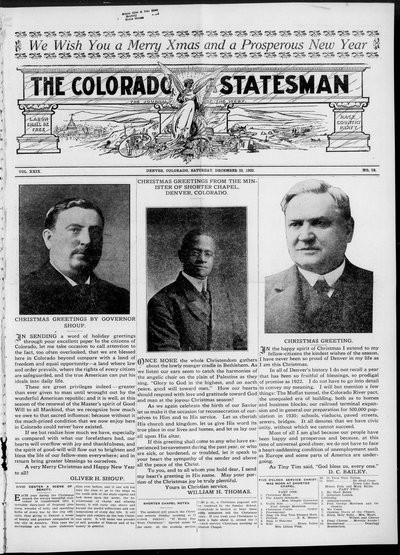 Colorado Statesman, Dec 23, 1922