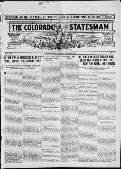 Colorado Statesman, Jan 20, 1923