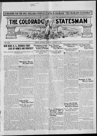 Colorado Statesman, Jan 27, 1923