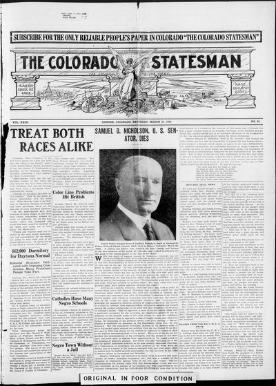 Colorado Statesman, Mar 31, 1923