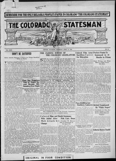 Colorado Statesman, Apr 14, 1923