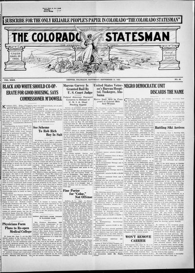 Colorado Statesman, Sep 15, 1923