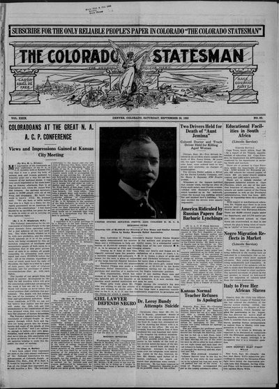 Colorado Statesman, Sep 29, 1923