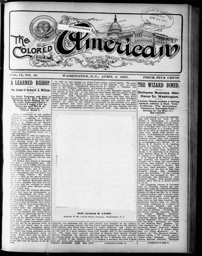 The Colored American, Apr 11, 1903