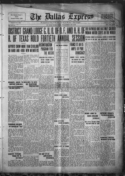 Dallas Express, Aug 16, 1919