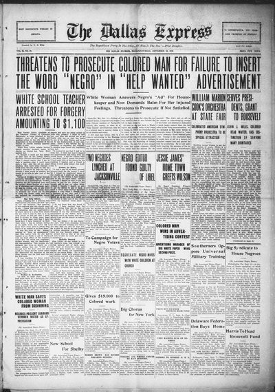Dallas Express, Sep 13, 1919