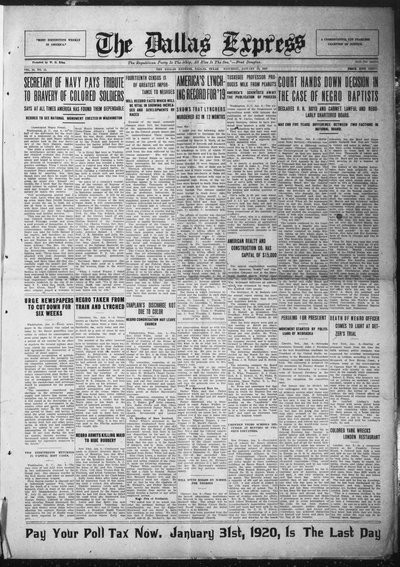 Dallas Express, Jan 10, 1920