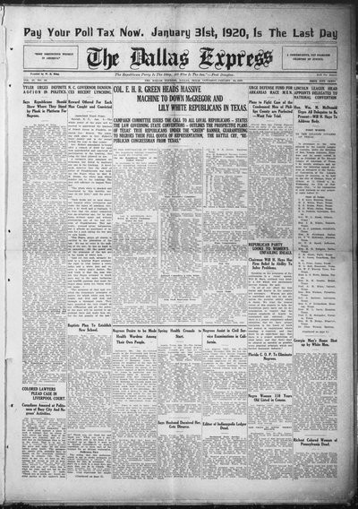 Dallas Express, Jan 24, 1920