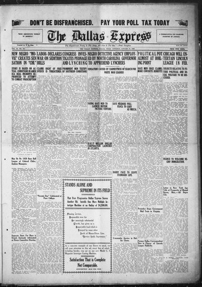 Dallas Express, Jan 31, 1920