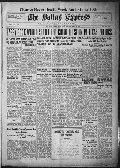 Dallas Express, Mar 27, 1920