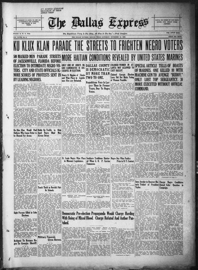 Dallas Express, Nov 13, 1920