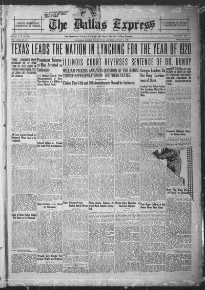 Dallas Express, Jan 8, 1921