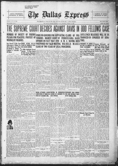 Dallas Express, Mar 19, 1921