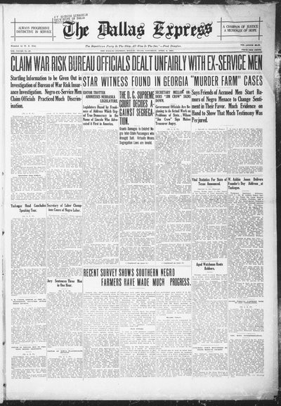 Dallas Express, Apr 9, 1921