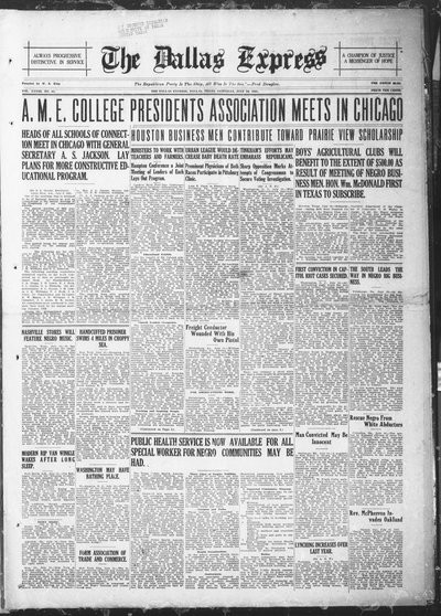 Dallas Express, Jul 16, 1921