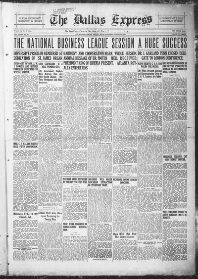 Dallas Express, Aug 27, 1921