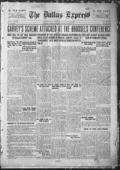 Dallas Express, Oct 15, 1921