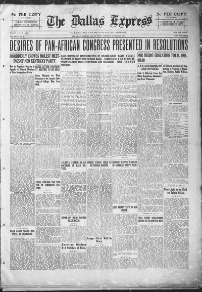 Dallas Express, Oct 22, 1921