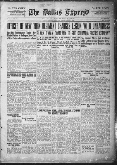 Dallas Express, Jan 14, 1922