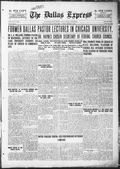 Dallas Express, Feb 11, 1922