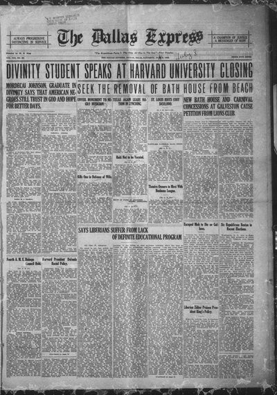 Dallas Express, Jul 8, 1922